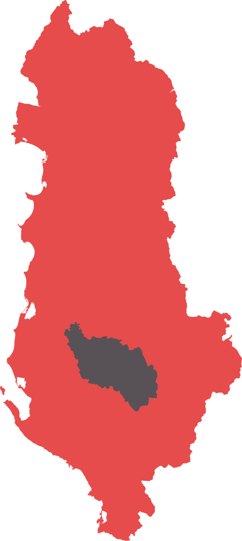 Berat location on Albania map