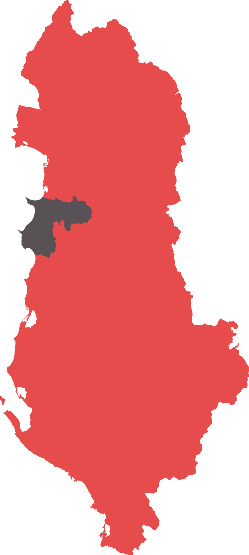 Durrës location on Albania map
