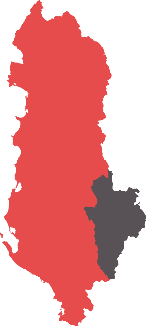 Korçë location on Albania map
