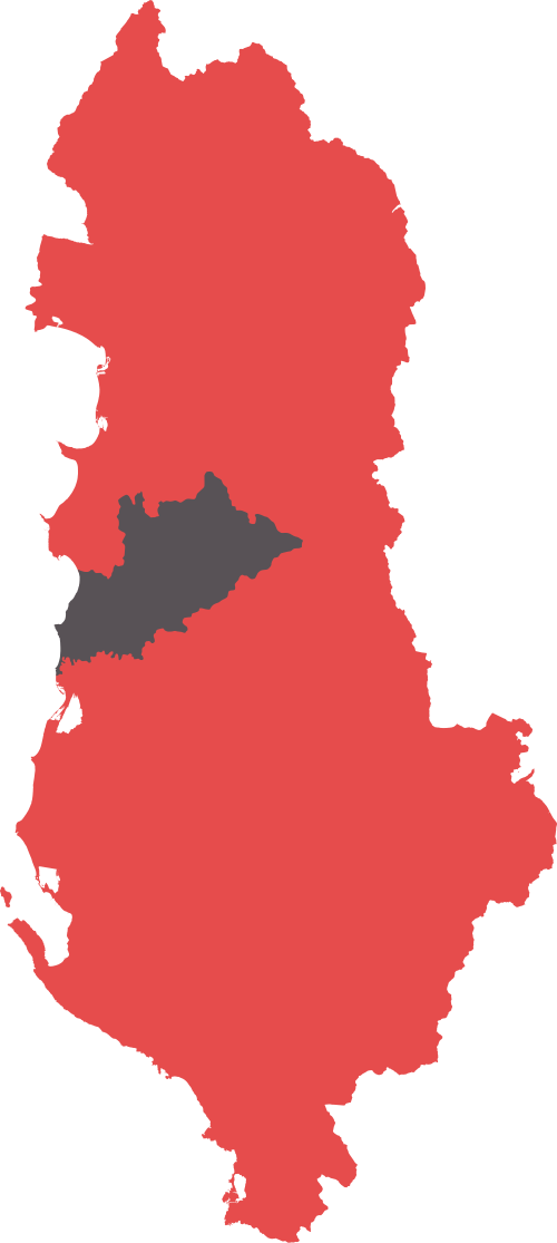 Tiranë location on Albania map
